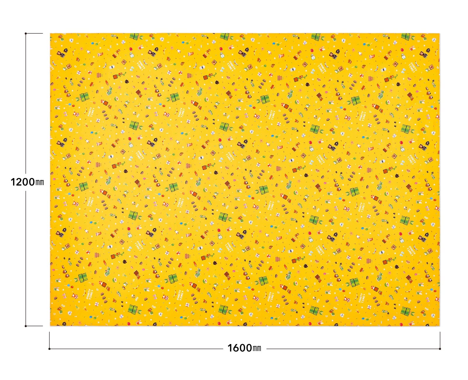 NINTENDO Super Mario Home & Party Tablecloth 8-Bit Party Yellow- Japan Figure Store - #1 Bring To You The Best Japanese Goods