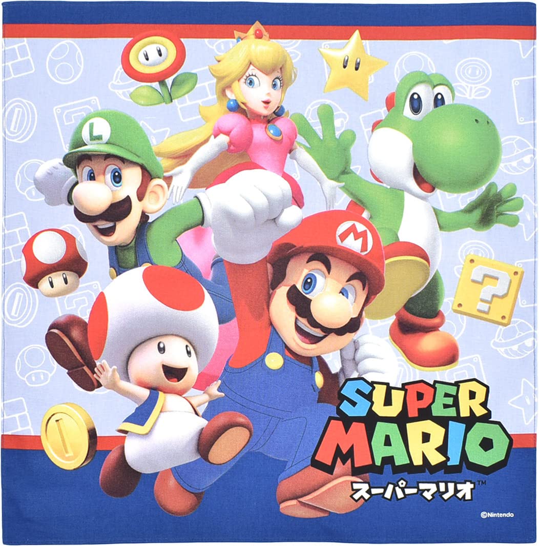 Sun Art Lunch Cloth Super Mario Collective Pattern (Mbs-874) Japanese Bento Box Wrapper- Japan Figure Store - #1 Bring To You The Best Japanese Goods