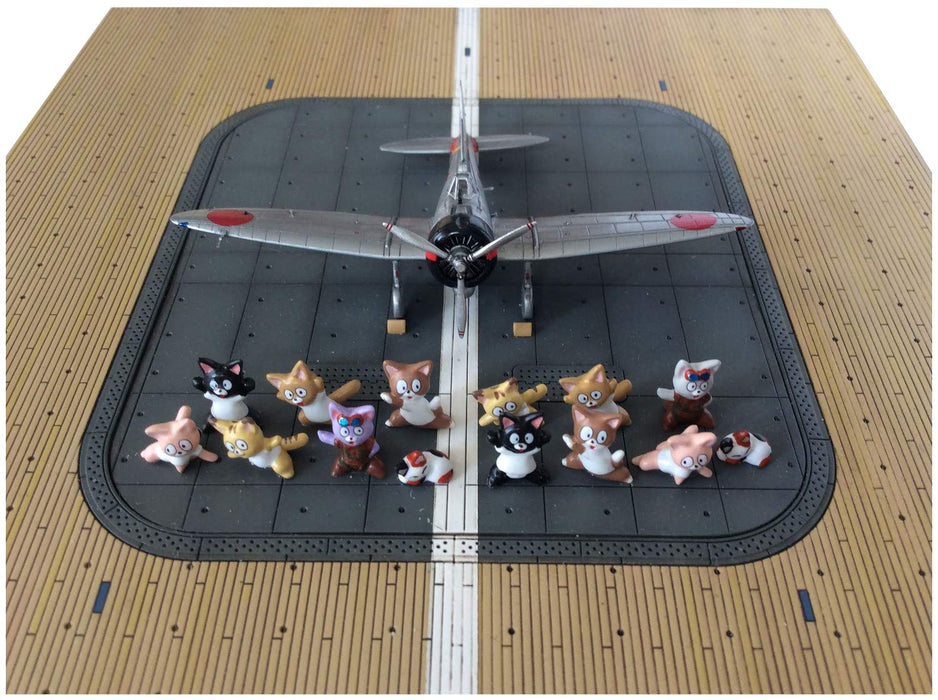 SWEET 1/144 Type 96 Carrier Fighter Group & Flight Deck Set W/14 Kitty Figures! Plastic Model- Japan Figure Store - #1 Bring To You The Best Japanese Goods