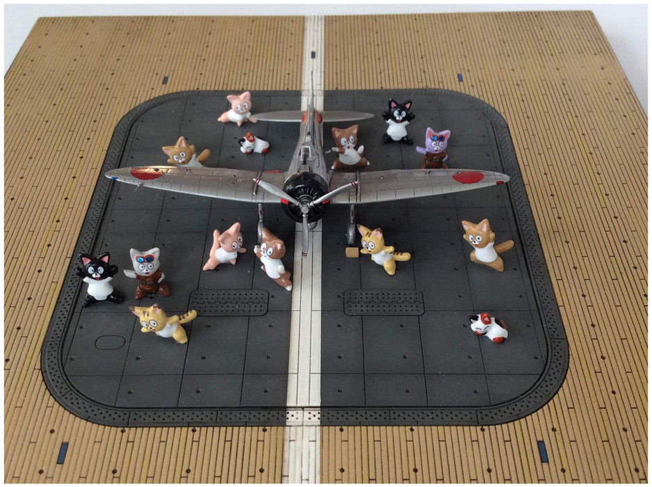 SWEET 1/144 Type 96 Carrier Fighter Group & Flight Deck Set W/14 Kitty Figures! Plastic Model- Japan Figure Store - #1 Bring To You The Best Japanese Goods