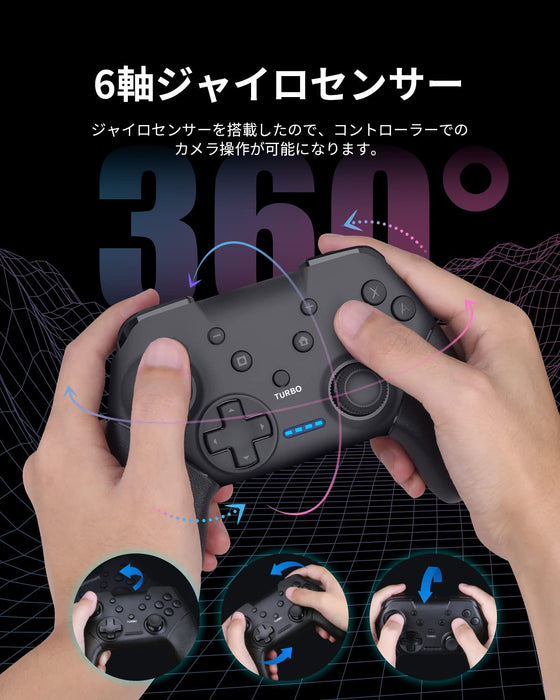 Switch Controller Pro: Wireless Bluetooth 6-Axis Gyro Turbo Fire Long-Time Use Compatible Switch/Switch Lite/Switch Oled- Japan Figure Store - #1 Bring To You The Best Japanese Goods