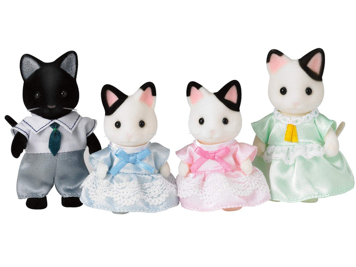 Epoch Sylvanian Families Charcoal Cat Family Toy Dollhouse Fs-05 - Age 3+- Japan Figure Store - #1 Bring To You The Best Japanese Goods