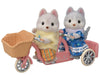Epoch Sylvanian Families Husky Siblings Cycling Doll and Furniture Set Age 3+- Japan Figure Store - #1 Bring To You The Best Japanese Goods