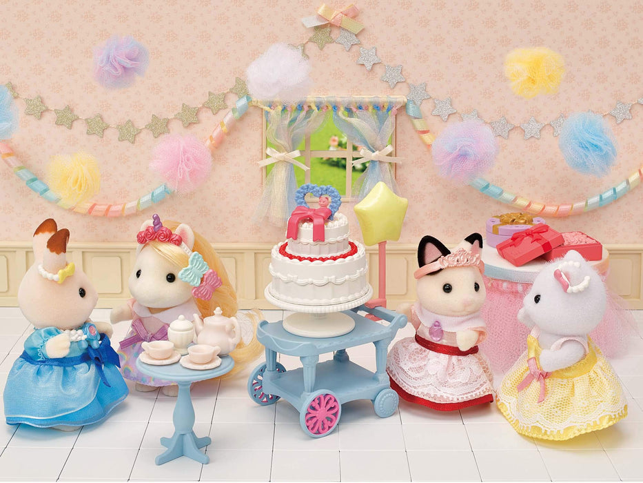 Epoch Sylvanian Families Sweet Party Dollhouse Set - Charcoal Cat Girl DF-21 for Ages 3+- Japan Figure Store - #1 Bring To You The Best Japanese Goods