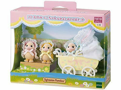 Sylvanian Families Duck Triplets Pram Set C-63 W/ Tracking- Japan Figure Store - #1 Bring To You The Best Japanese Goods
