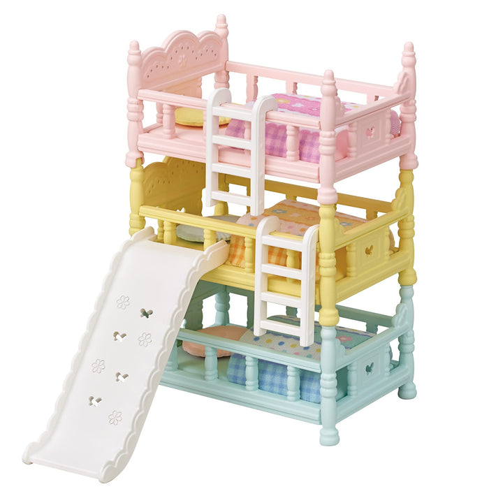 Epoch Sylvanian Families Triple Baby Bed Toy St Mark Certified Age 3 and Up- Japan Figure Store - #1 Bring To You The Best Japanese Goods