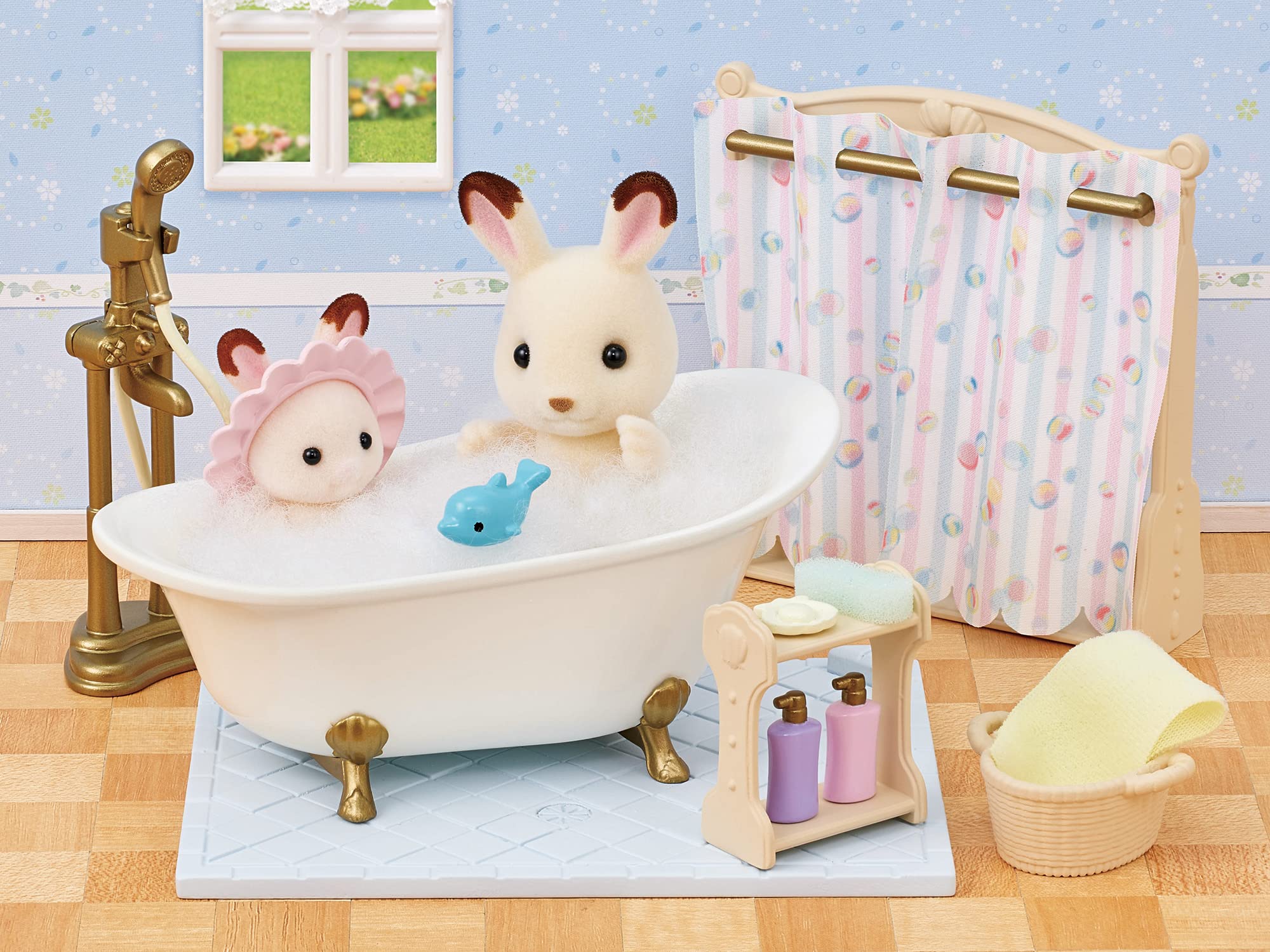 Epoch Sylvanian Families Bath/Shower Set - Ka-628 St Mark Certified Dollhouse Toy for Ages 3+- Japan Figure Store - #1 Bring To You The Best Japanese Goods