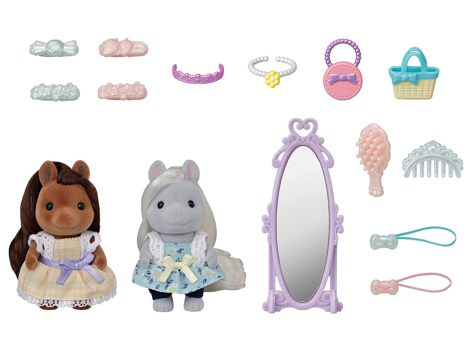 Epoch Sylvanian Families Stylish Pony Hair Salon Set St Mark Certified Toy for Ages 3+- Japan Figure Store - #1 Bring To You The Best Japanese Goods