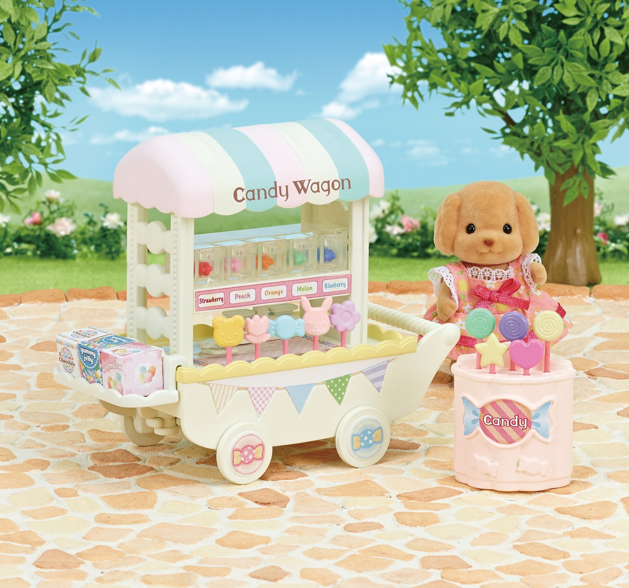 Epoch Sylvanian Families Colorful Candy Wagon Toy Dollhouse Mi-85 St Mark Suitable for Ages 3+- Japan Figure Store - #1 Bring To You The Best Japanese Goods