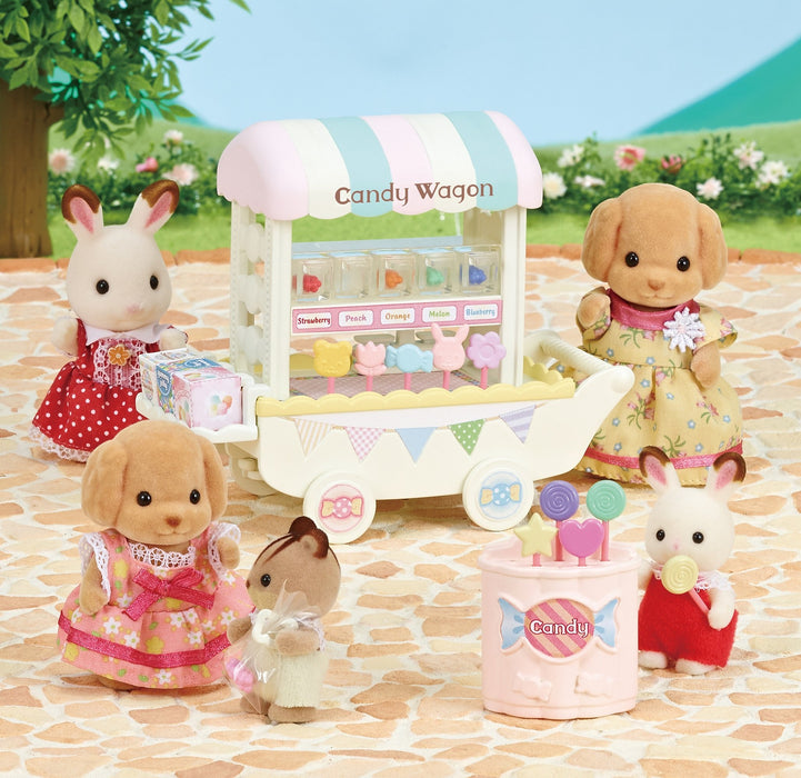 Epoch Sylvanian Families Colorful Candy Wagon Toy Dollhouse Mi-85 St Mark Suitable for Ages 3+- Japan Figure Store - #1 Bring To You The Best Japanese Goods