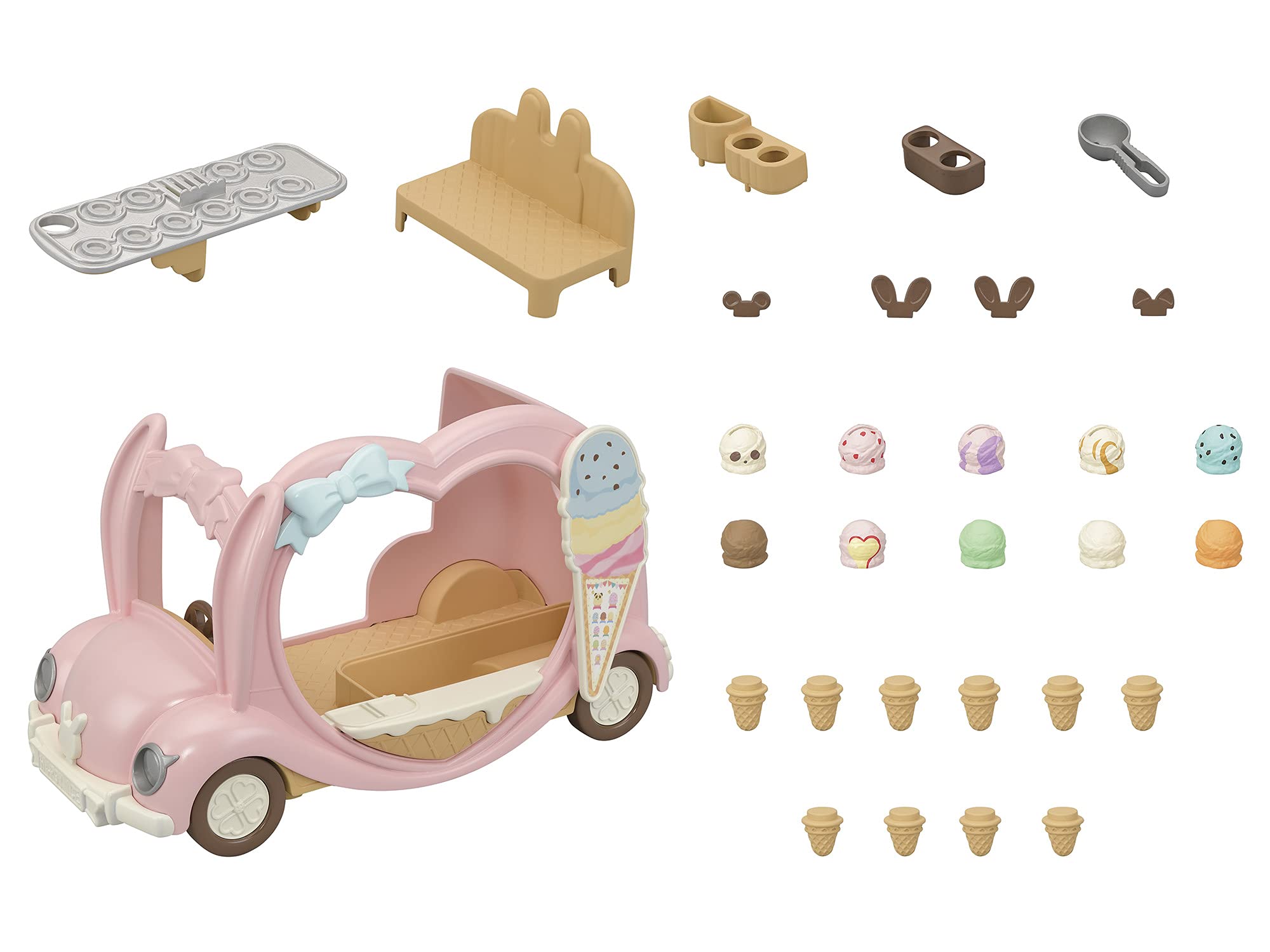 Epoch Sylvanian Families Yuenchi Omiseyasan Mi-89 Ice Cream Wagon- Japan Figure Store - #1 Bring To You The Best Japanese Goods