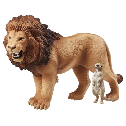TAKARA TOMY As-01 Animal Adventure Lion With Meerkat Figure- Japan Figure Store - #1 Bring To You The Best Japanese Goods