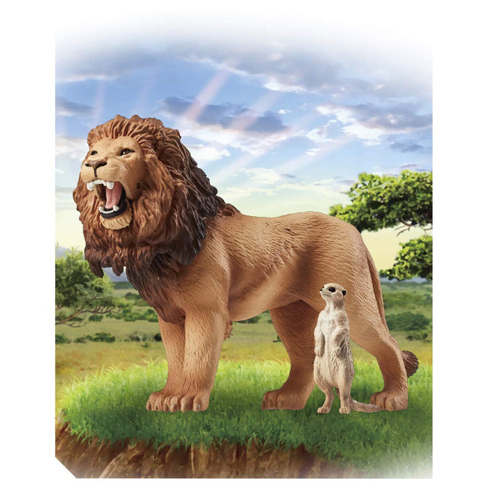 TAKARA TOMY As-01 Animal Adventure Lion With Meerkat Figure- Japan Figure Store - #1 Bring To You The Best Japanese Goods