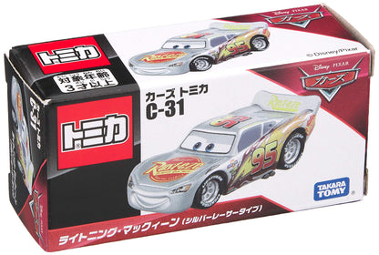 Takara Tomy Tomica C-31 Disney Cars Lightning Mc Queen (Silver RacerType) Racing Car Toys- Japan Figure Store - #1 Bring To You The Best Japanese Goods