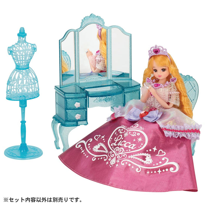TAKARA TOMY Licca Doll Dreaming Princess Crystal Vanity Set- Japan Figure Store - #1 Bring To You The Best Japanese Goods