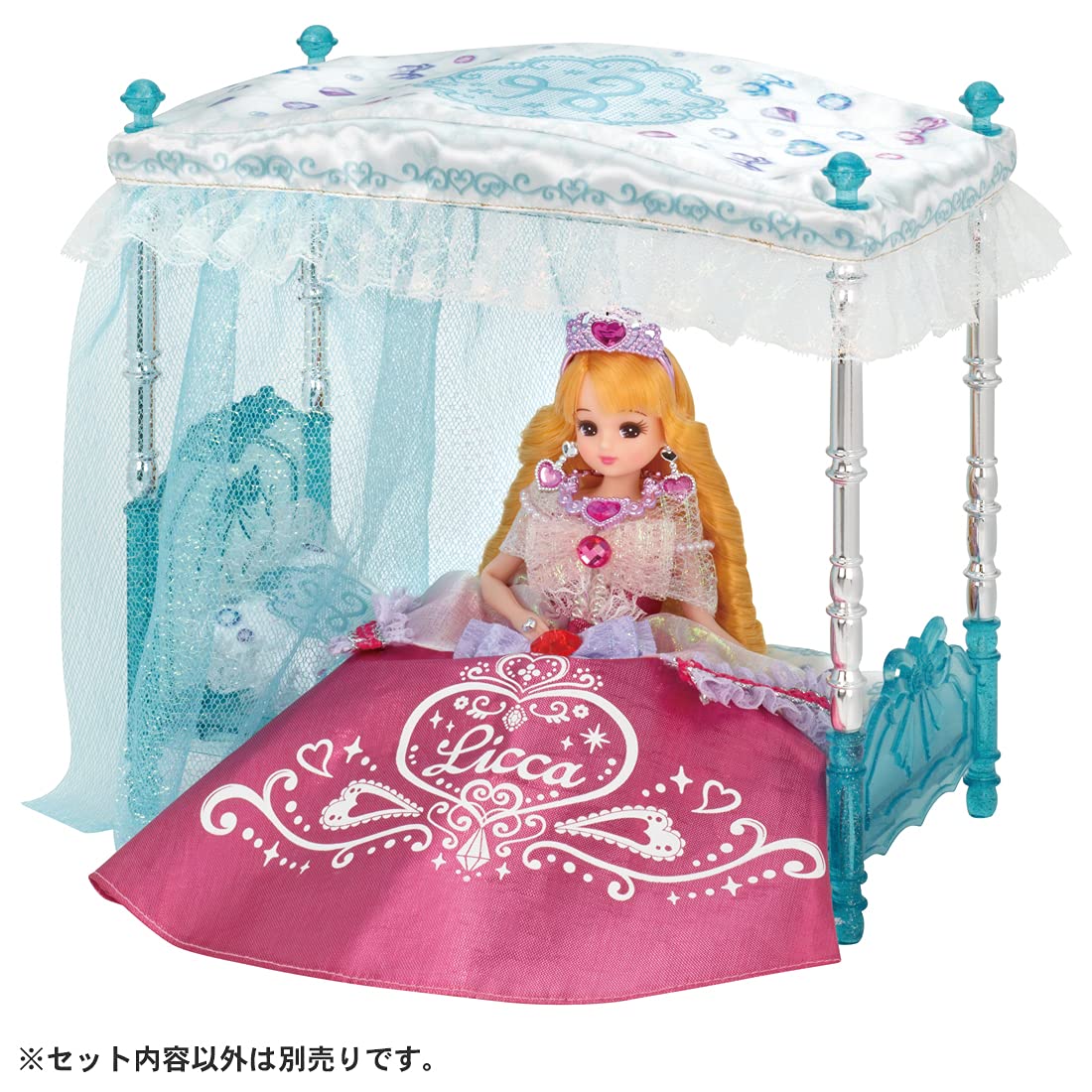 TAKARA TOMY Lf-07 Licca Doll Dreaming Princess Crystal Bed Set- Japan Figure Store - #1 Bring To You The Best Japanese Goods