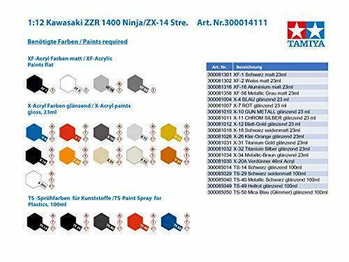 Tamiya 1/12 Motorcycle Series No.111 Kawasaki Zzr1400 Plastic Model 14111- Japan Figure Store - #1 Bring To You The Best Japanese Goods