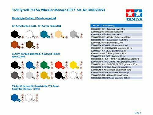 Tamiya 1/20 Grand Prix Collection Tyrell P34 1977 Monaco Gp Plastic Model Kit- Japan Figure Store - #1 Bring To You The Best Japanese Goods