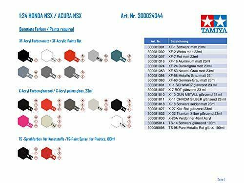 Tamiya 1/24 Nsx Plastic Model Kit- Japan Figure Store - #1 Bring To You The Best Japanese Goods
