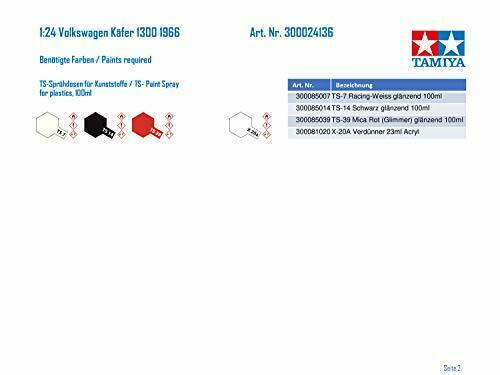Tamiya 1/24 Volkswagen 1300 Beetle 1966 Plastic Model Kit- Japan Figure Store - #1 Bring To You The Best Japanese Goods