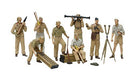 Tamiya 1/35 German Africa Corps Luftwaffe Artillery Crew Set Model Kit - Japan Figure