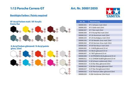 Tamiya 1/12 Porsche Carrera Gt Japanese Porsche Car Model Plastic Scale Cars- Japan Figure Store - #1 Bring To You The Best Japanese Goods