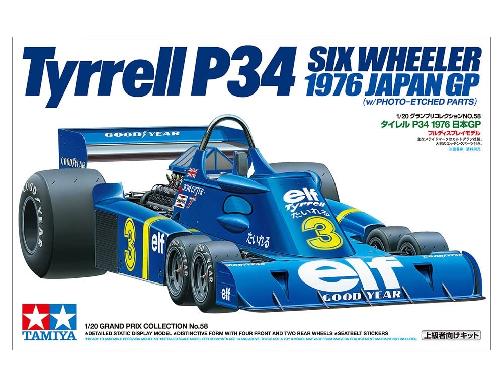 Tamiya 1/20 Grand Prix Collection Series No.58 Tyrrell P34 1976 Japan Gp Plastic Model 20058 Molding Color- Japan Figure Store - #1 Bring To You The Best Japanese Goods