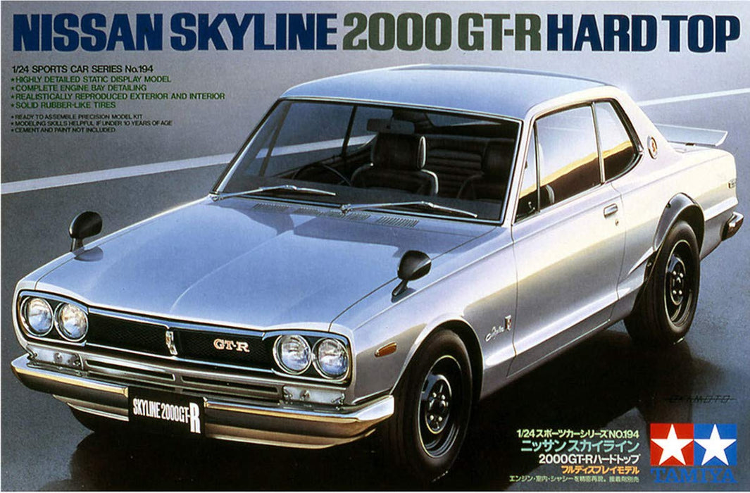 TAMIYA 24194 Nissan Skyline 2000 Gt-R Hard Top 1/24 Scale Kit- Japan Figure Store - #1 Bring To You The Best Japanese Goods