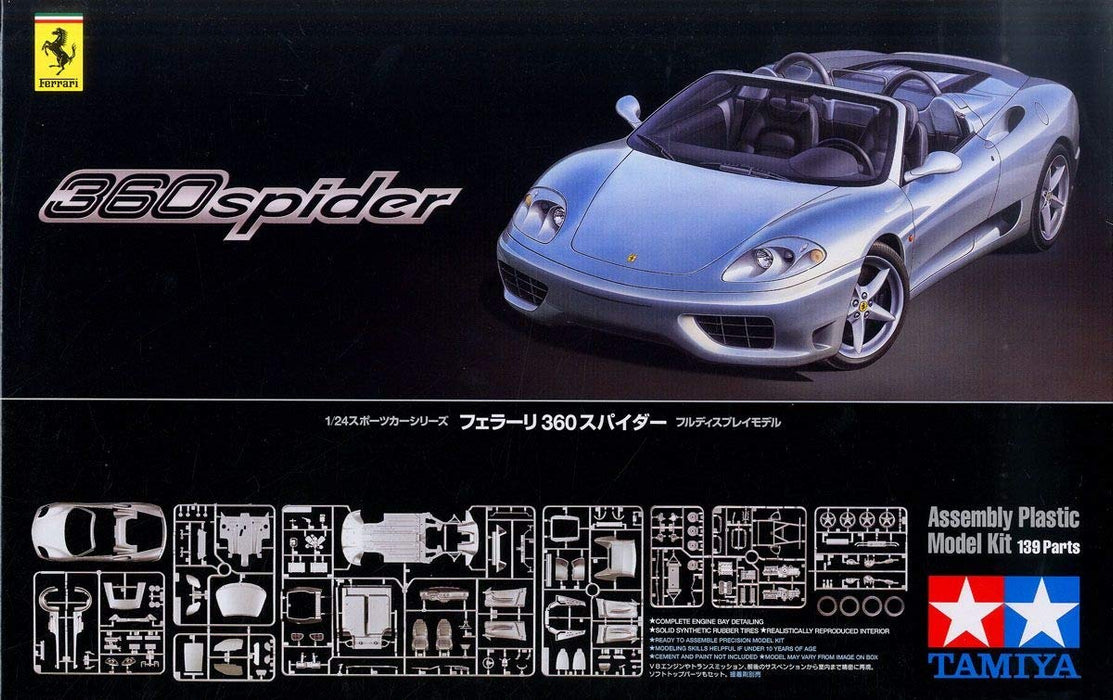 Tamiya 24307 Ferrari 360 Spider 1/24 Japanese Scale Cars Plastic Models Kit- Japan Figure Store - #1 Bring To You The Best Japanese Goods