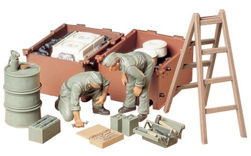 Tamiya 1/35 German Tank Engine Maintenance Crew Set Model Kit- Japan Figure Store - #1 Bring To You The Best Japanese Goods
