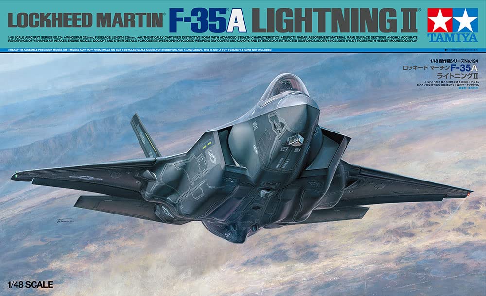 Tamiya 1/48 Masterpiece Series No.124 Lockheed Martin F-35A Lightning Ii Plastic Model 61124- Japan Figure Store - #1 Bring To You The Best Japanese Goods