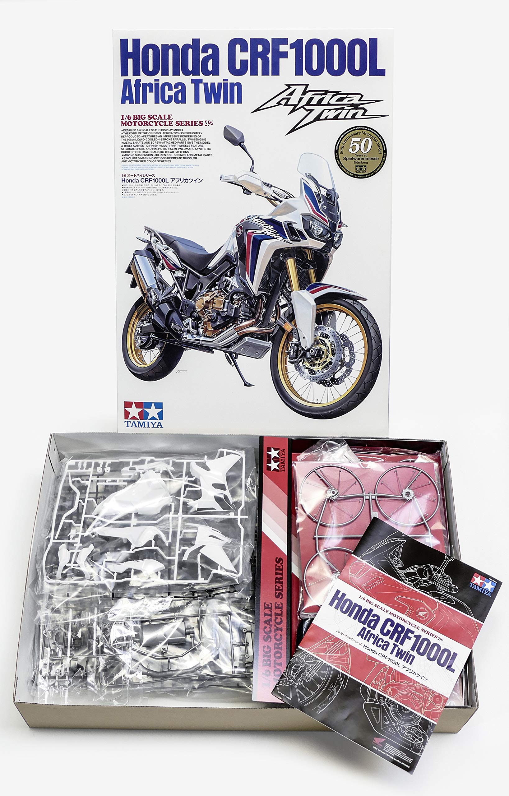 Tamiya 16042 Honda Crf1000L Africa Twin 1/6 Japanese Plastic Scale Motorbike Model- Japan Figure Store - #1 Bring To You The Best Japanese Goods