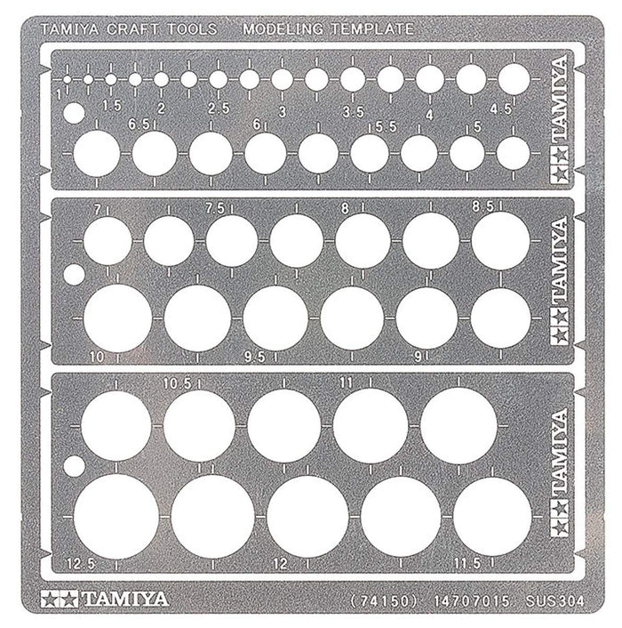 Tamiya Craft Tool Series No.150 Modeling Plate (Circle 1-12.5Mm) Plastic Model Tool 74150- Japan Figure Store - #1 Bring To You The Best Japanese Goods