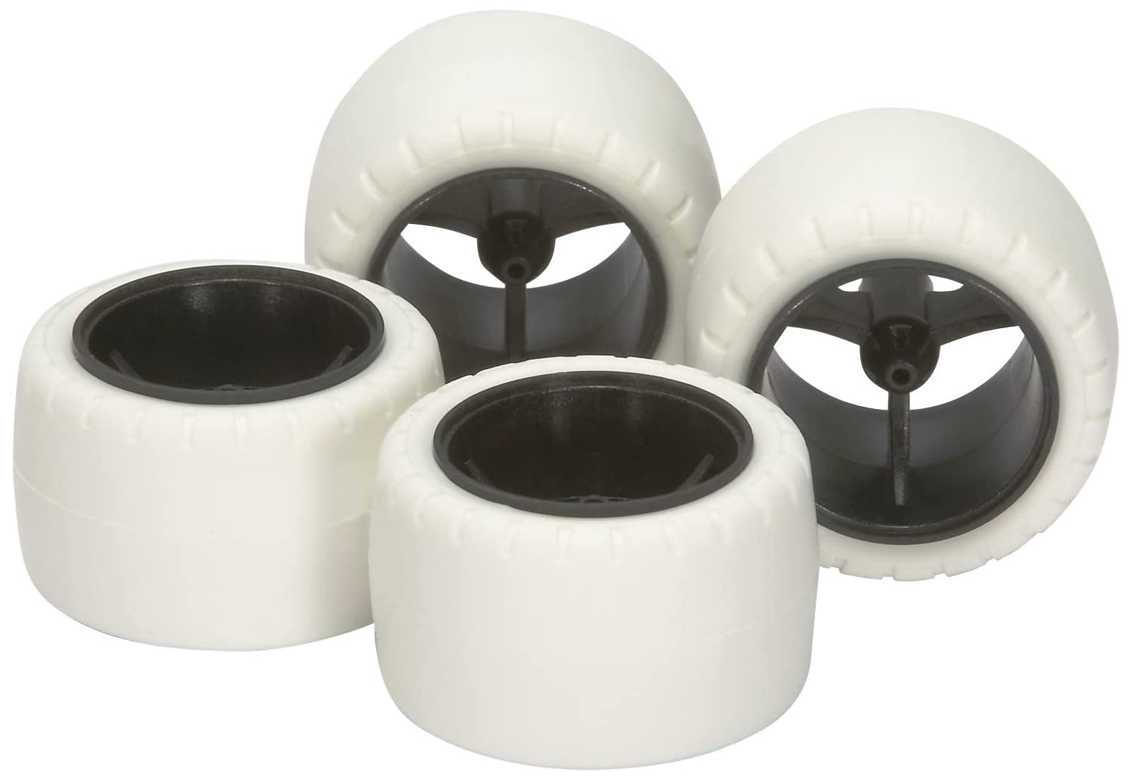 TAMIYA 15415 Mini 4Wd Small Dia. Carbon Wheels & White Arched Tires- Japan Figure Store - #1 Bring To You The Best Japanese Goods