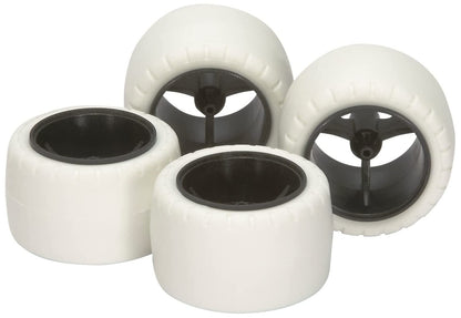 TAMIYA 15415 Mini 4Wd Small Dia. Carbon Wheels & White Arched Tires- Japan Figure Store - #1 Bring To You The Best Japanese Goods