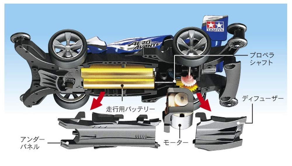 TAMIYA 18701 Mini 4Wd Rev Series Aero Avante Ar Chassis 1/32- Japan Figure Store - #1 Bring To You The Best Japanese Goods
