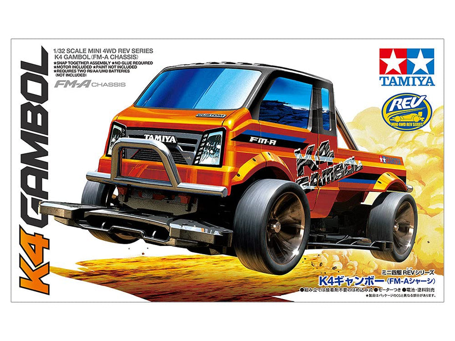 TAMIYA Mini 4Wd 1/32 K4 Gambol Fm-A Chassis- Japan Figure Store - #1 Bring To You The Best Japanese Goods