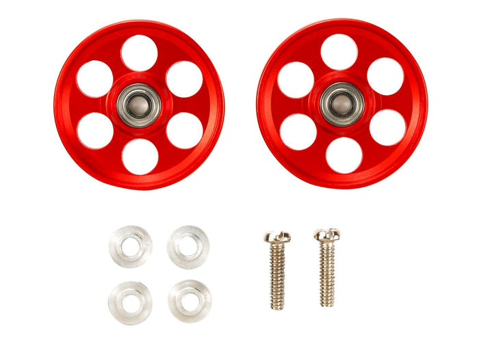 TAMIYA Mini 4Wd 95404 Hg Lightweight Aluminum Ball-Race Rollers 19Mm Ringless/Red- Japan Figure Store - #1 Bring To You The Best Japanese Goods