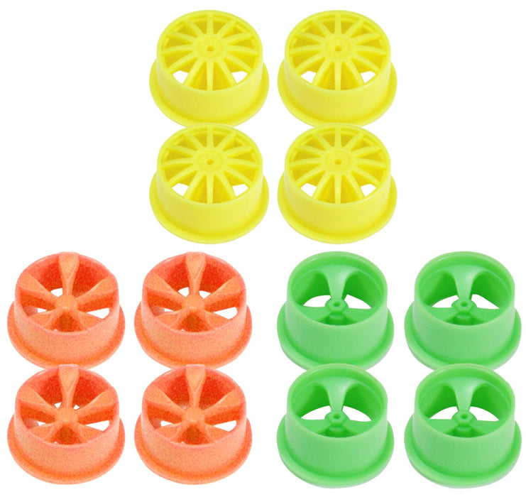 TAMIYA 95241 Mini 4Wd Fluorescent Wheel Set Small Diameter/Low Profile- Japan Figure Store - #1 Bring To You The Best Japanese Goods