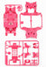 TAMIYA 95235 Mini 4Wd Ms Chassis Parts Silver/Pink- Japan Figure Store - #1 Bring To You The Best Japanese Goods