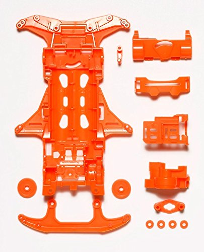 TAMIYA 95355 Mini 4Wd Fluorescent Chassis Set Vs Chassis Orange/Green- Japan Figure Store - #1 Bring To You The Best Japanese Goods