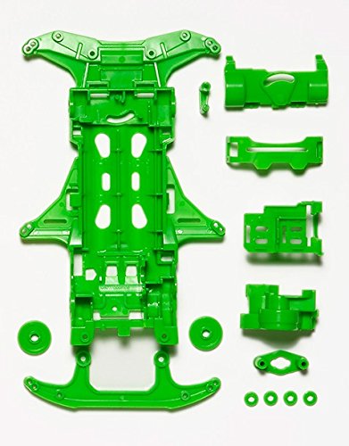 TAMIYA 95355 Mini 4Wd Fluorescent Chassis Set Vs Chassis Orange/Green- Japan Figure Store - #1 Bring To You The Best Japanese Goods