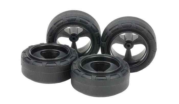 TAMIYA Mini 4Wd Super Hard Small Diameter Narrow Tire 24Mm & Carbon Reinforced 3-Spoke Wheel- Japan Figure Store - #1 Bring To You The Best Japanese Goods