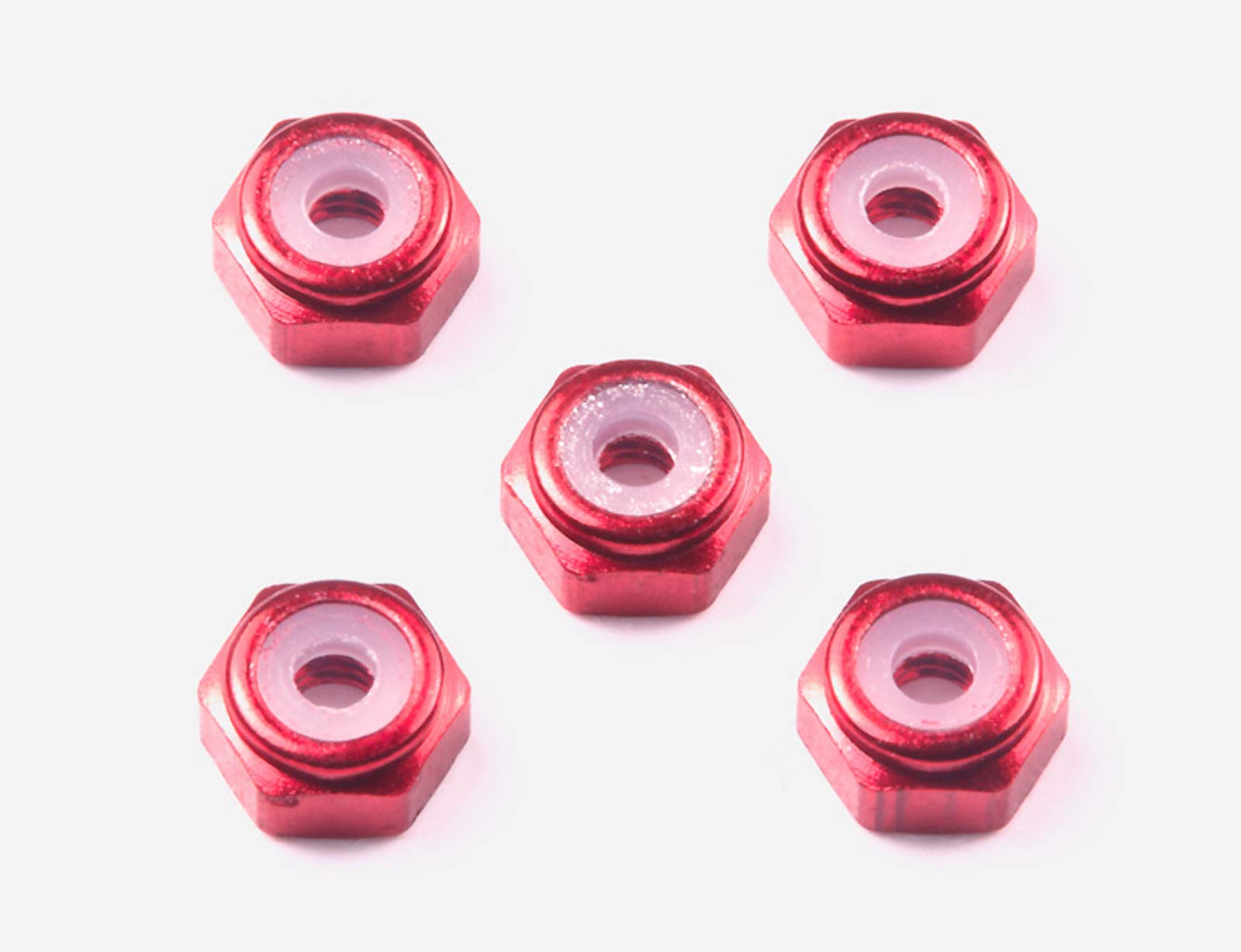 TAMIYA 15493 Mini 4Wd 2Mm Aluminum Lock Nut Red 5 Pcs.- Japan Figure Store - #1 Bring To You The Best Japanese Goods