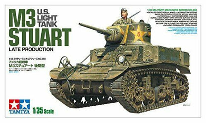 Tamiya Us Light Tankmilitary M3 Stuart Late Production Plastic Model Kit- Japan Figure Store - #1 Bring To You The Best Japanese Goods