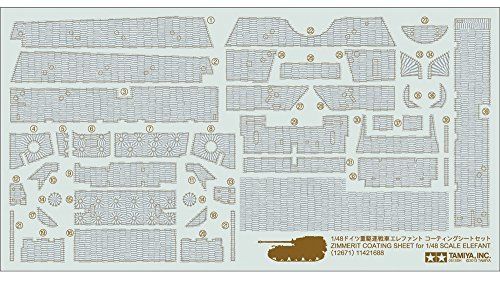 Tamiya Zimmerit Coating Sheet For 1/48 Elephant Detail Up Parts- Japan Figure Store - #1 Bring To You The Best Japanese Goods