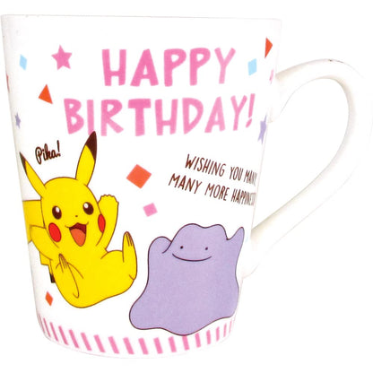 T'S FACTORY - Pokemon Message Mug Pikachu & Ditto Happy Birthday- Japan Figure Store - #1 Bring To You The Best Japanese Goods