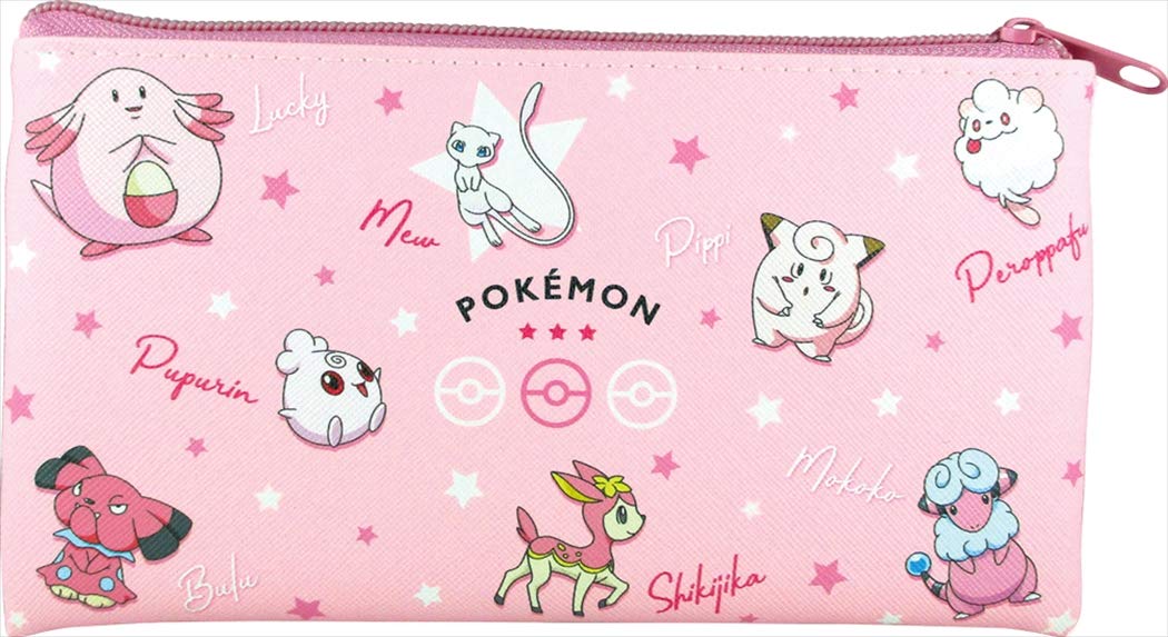 TS Factory Flat Multi Pouch Colors Pokemon Pink 1.5 X 19 X 10.5 Cm Pm-5533572Pk- Japan Figure Store - #1 Bring To You The Best Japanese Goods