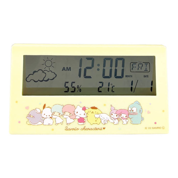 T'S Factory Sanrio Multi-Function Digital Clock Yellow- Japan Figure Store - #1 Bring To You The Best Japanese Goods