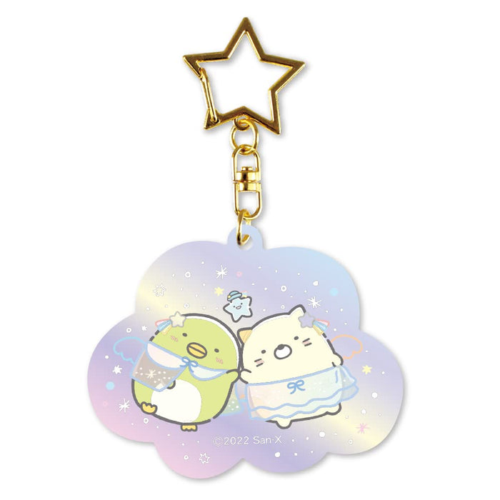 T'S Factory Sumikko Gurashi Aurora Keychain Cat Japan H6.1Xw5.7Xd0.3Cm Sg-5541472Pn- Japan Figure Store - #1 Bring To You The Best Japanese Goods